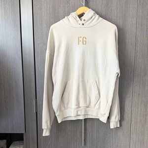 Fear of God Light Gray Hoodie Sweater